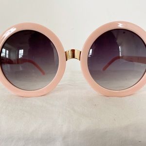 Pink OVERSIZED Round Sunglasses